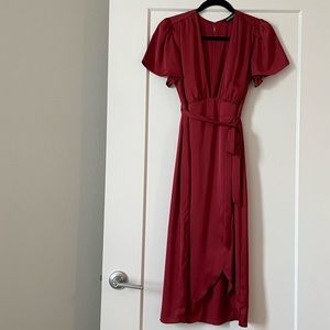 COPY - Express Sateen Red Cocktail Dress